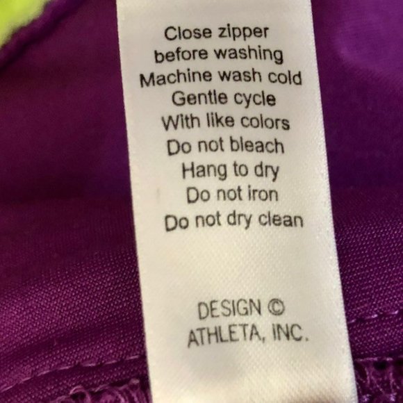 Athleta Purple/Lime Vented Jacket Reflective Details - XS - Picture 8 of 13